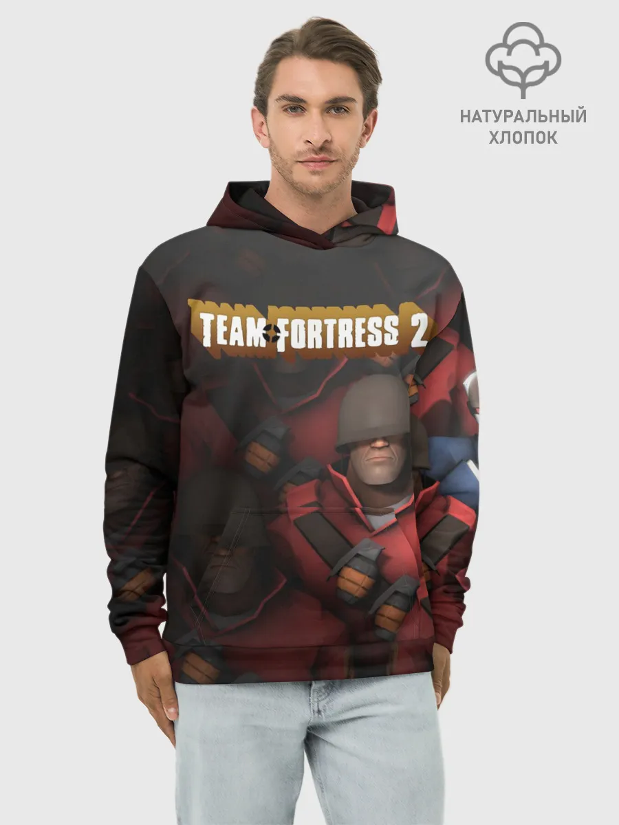 Худи мужской база хлопок / Team Fortress