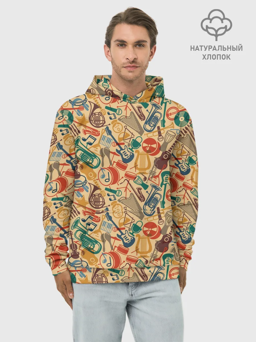 Худи мужской база хлопок / Музыка