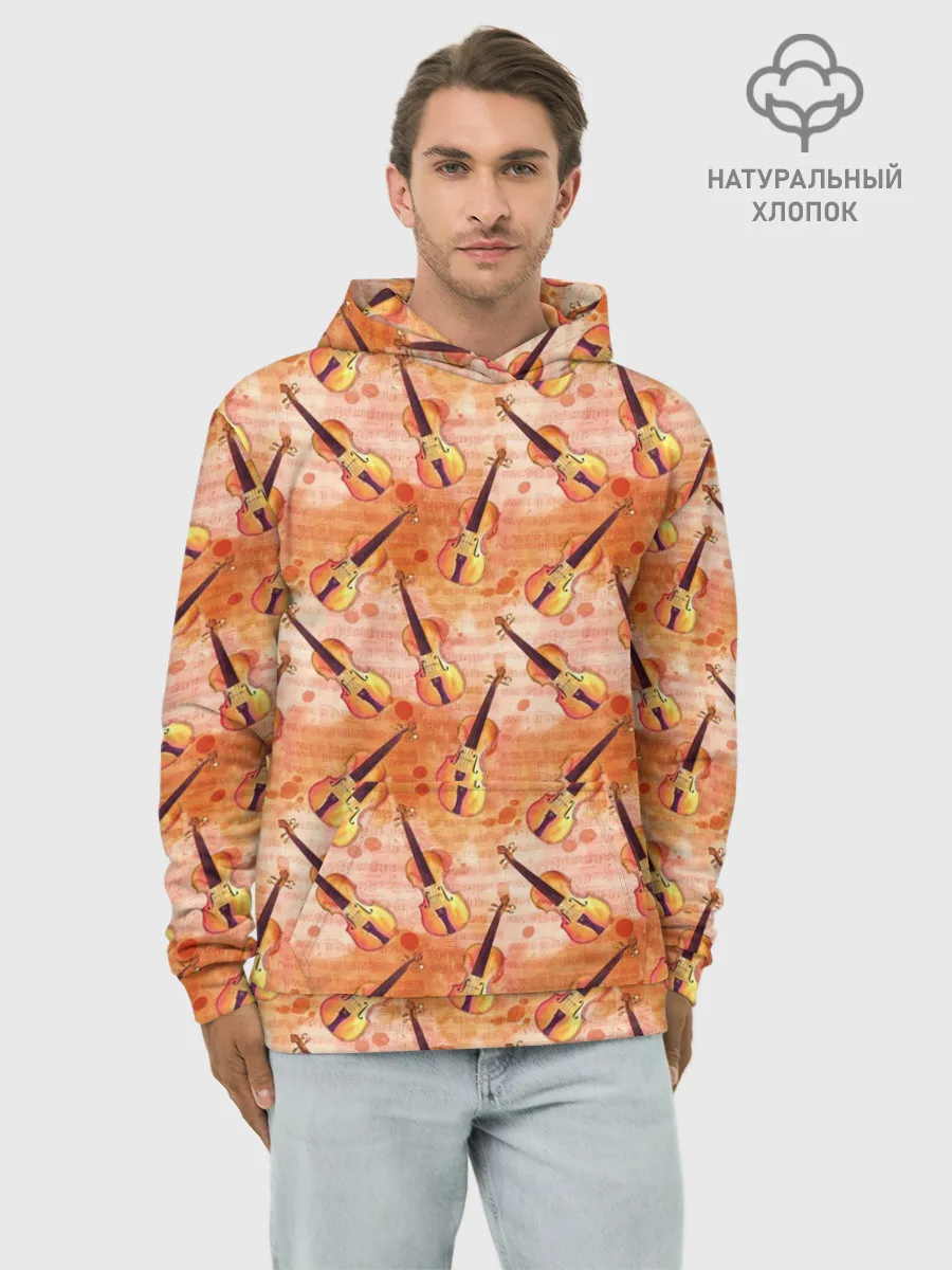 Худи мужской база хлопок / Скрипач