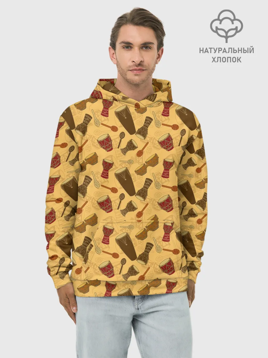 Худи мужской база хлопок / Ударные Инструменты