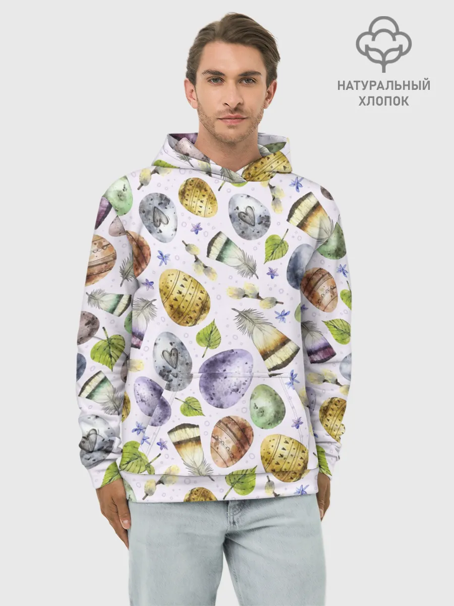 Худи мужской база хлопок / Пасха