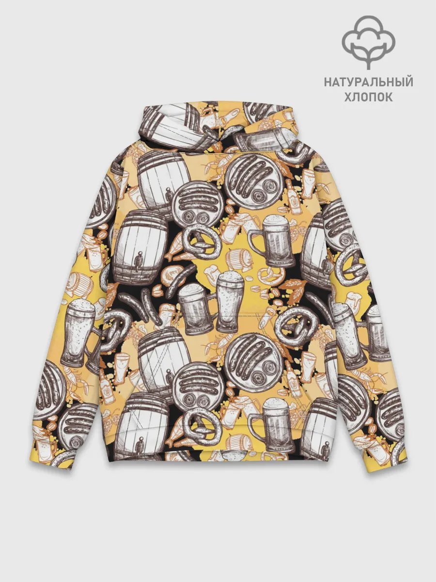 Худи мужской база хлопок / Пиво / Beer