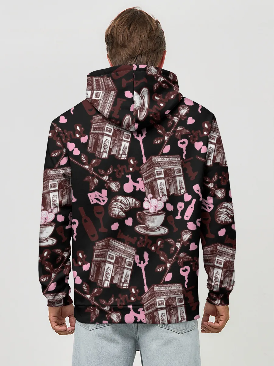 Худи мужской база хлопок / Париж / Paris