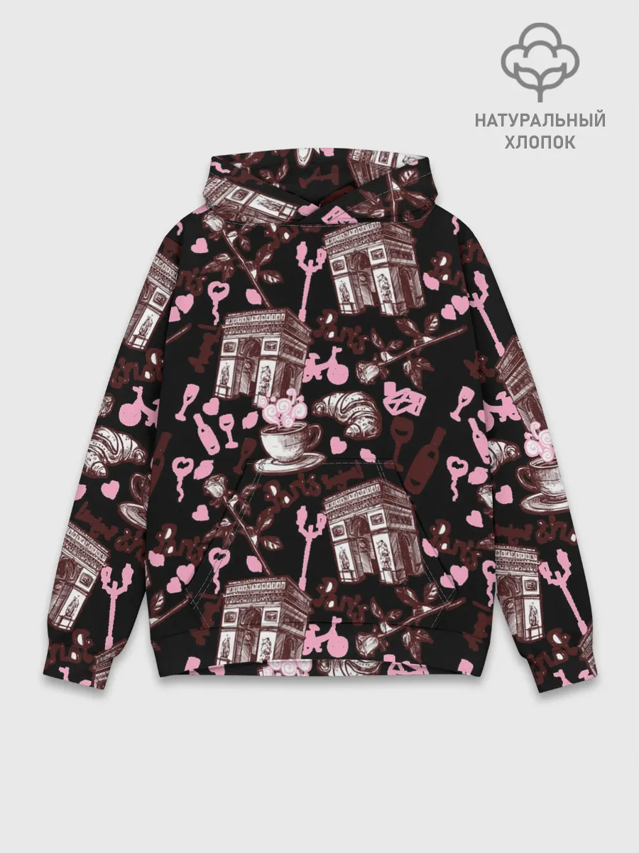 Худи мужской база хлопок / Париж / Paris