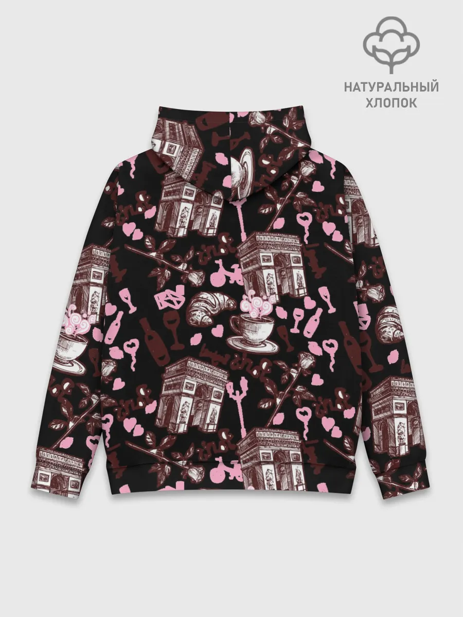 Худи мужской база хлопок / Париж / Paris