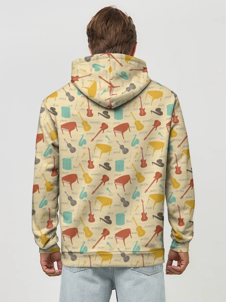 Худи мужской база хлопок / Музыкант