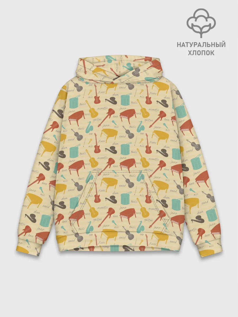 Худи мужской база хлопок / Музыкант