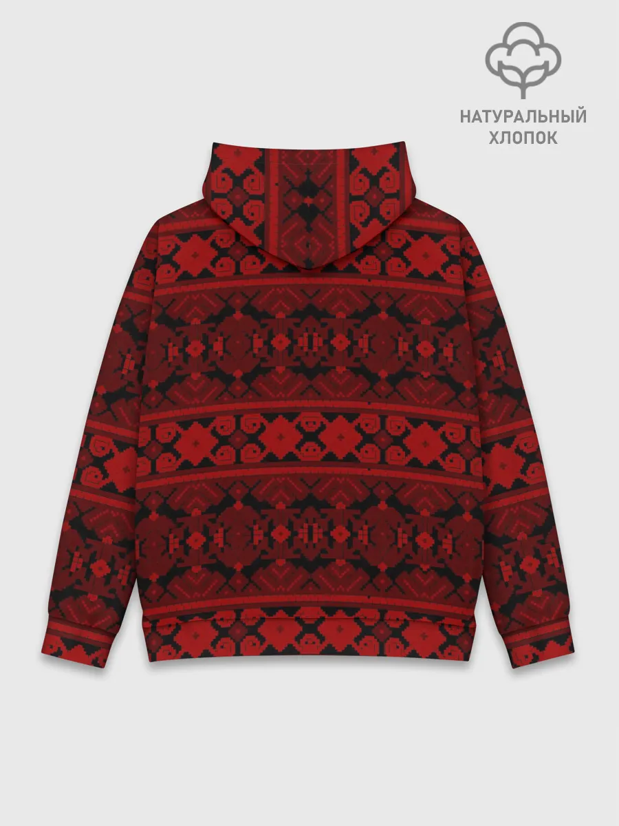 Худи мужской база хлопок / Русские народные узоры