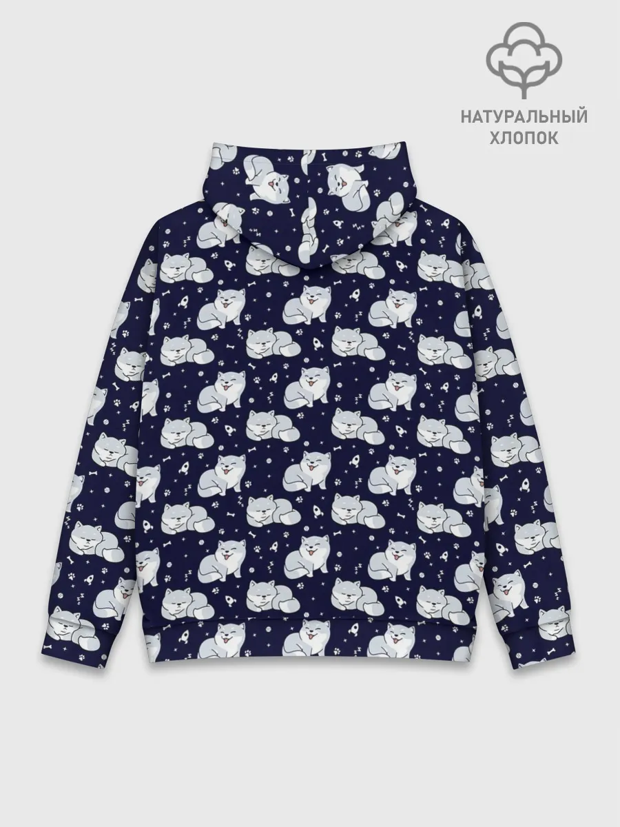 Худи мужской база хлопок / Милая Шиба Ину