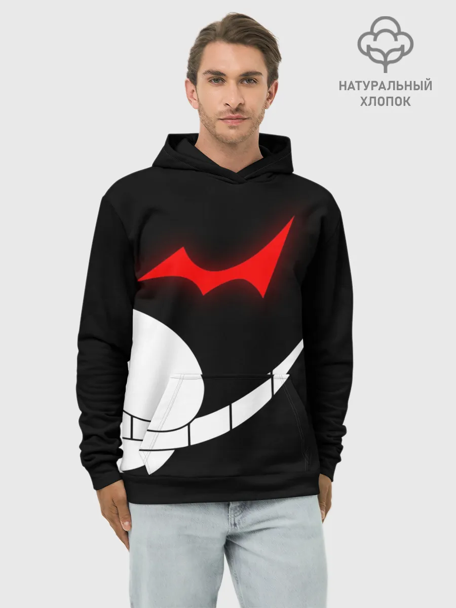 Худи мужской база хлопок / monokuma пол лица