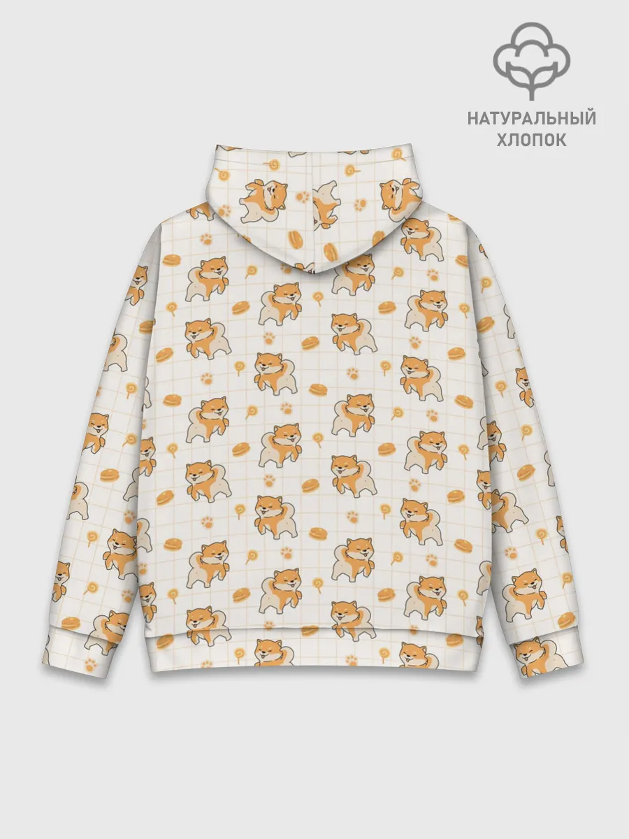 Худи мужской база хлопок / Крутая Шиба-Ину