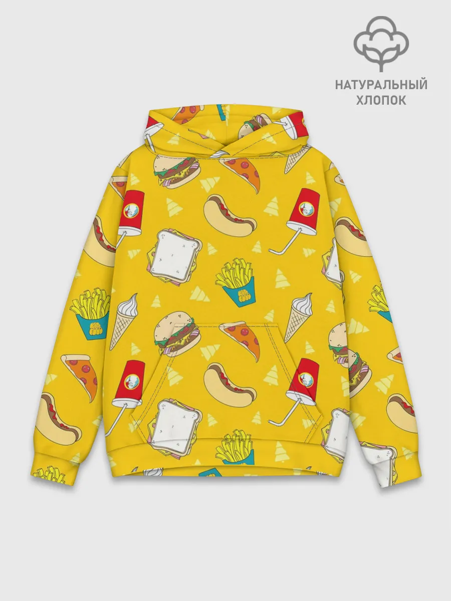Худи мужской база хлопок / Фастфуд