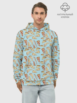 Худи мужской база хлопок / Кусочки Пиццы