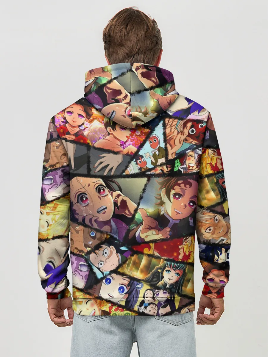 Худи мужской база хлопок / КЛИНОК РАССЕКАЮЩИЙ ДЕМОНОВ