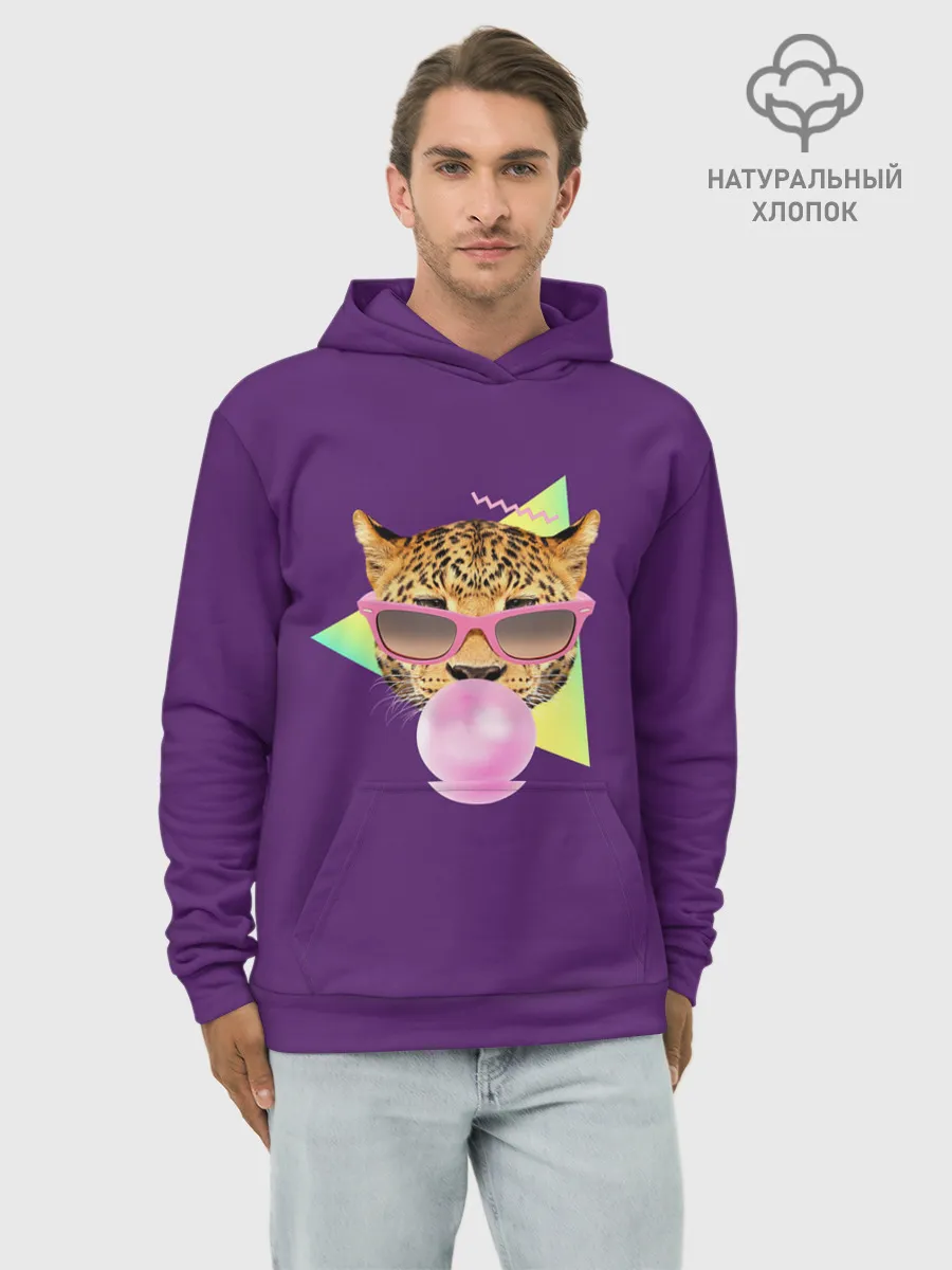 Худи мужской база хлопок / Тигр БАБЛ ГАМ