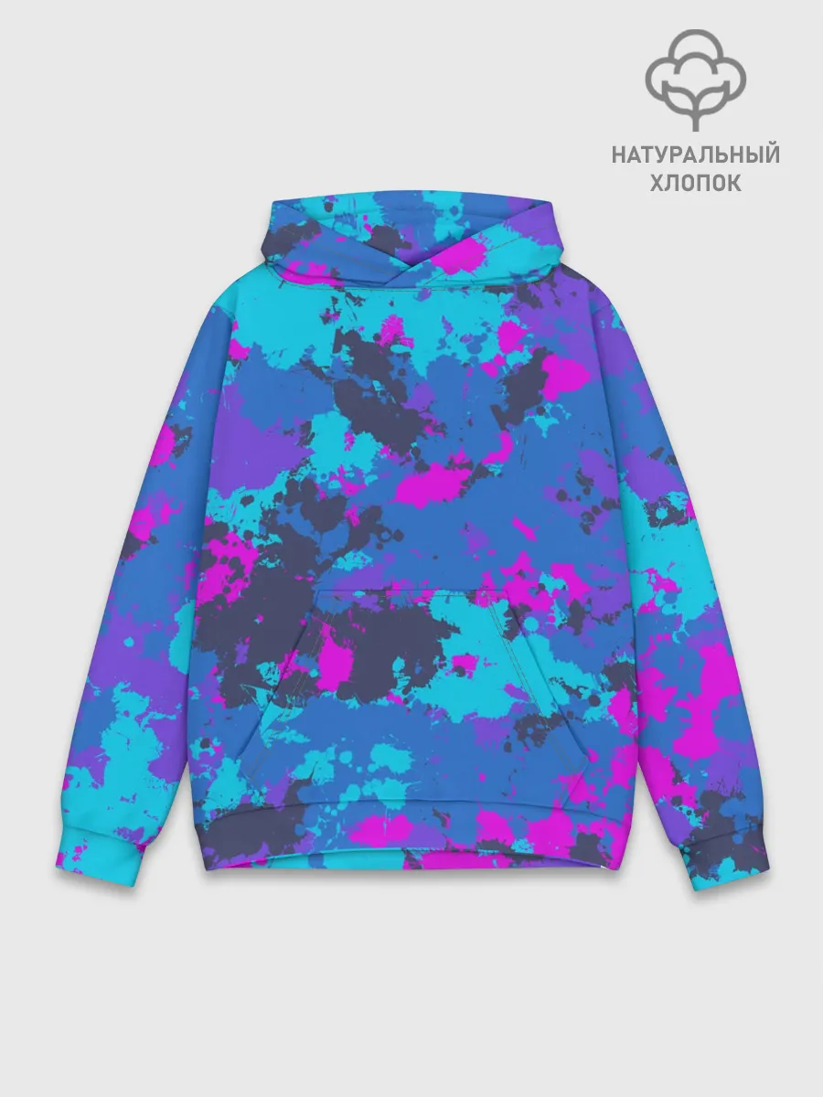 Худи мужской база хлопок / Неоновые краски
