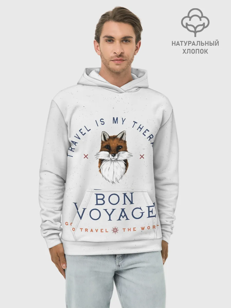 Худи мужской база хлопок / Fox traveler