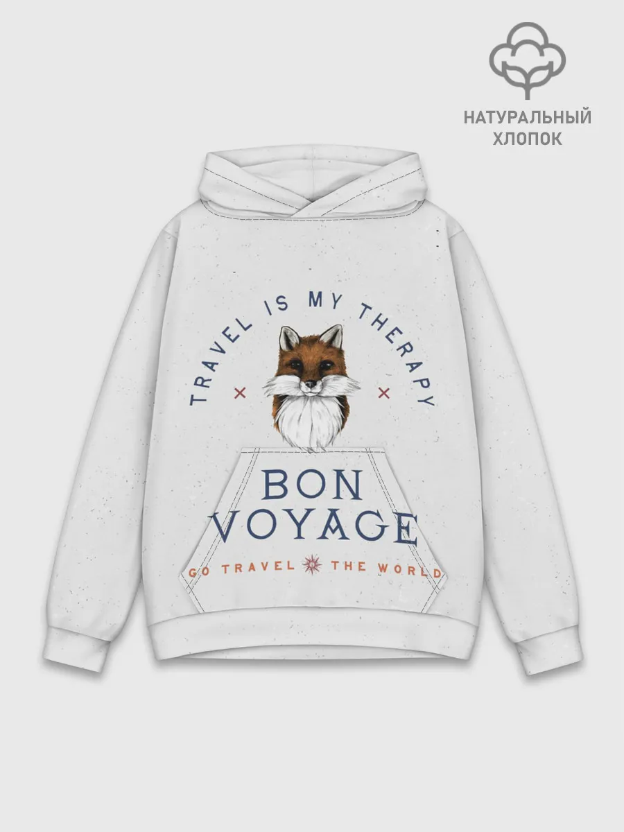 Худи мужской база хлопок / Fox traveler