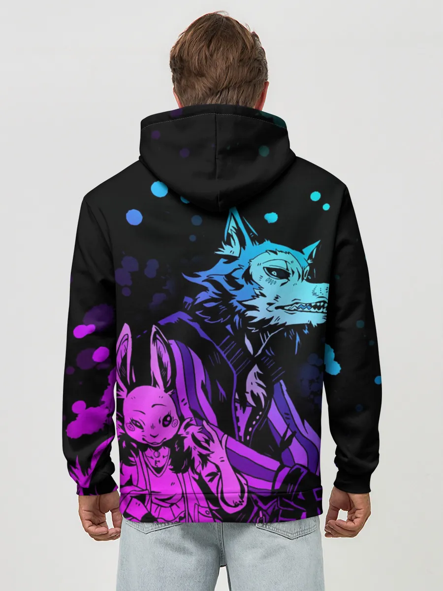 Худи мужской база хлопок / BEASTARS, Легоши и Хару