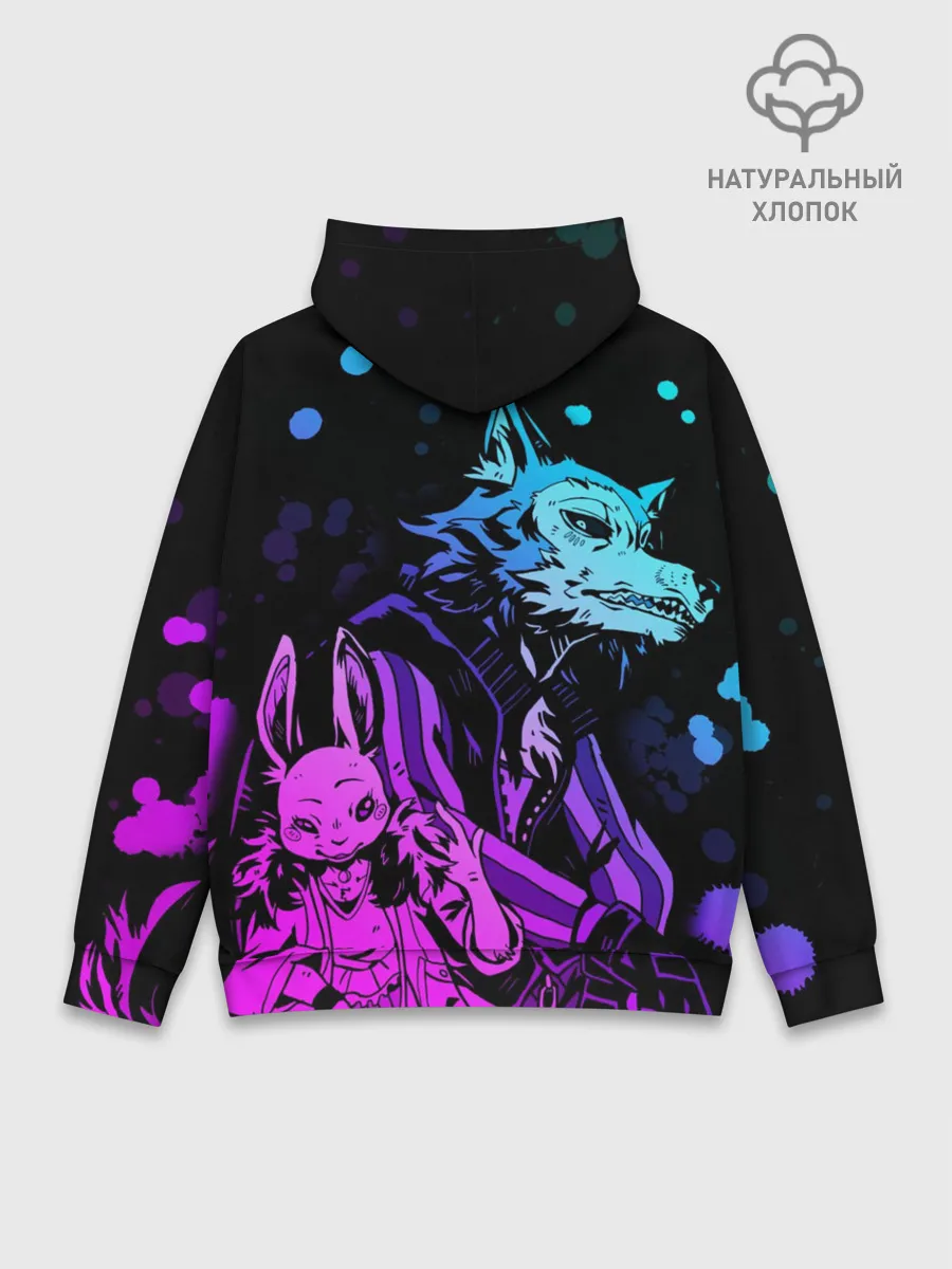 Худи мужской база хлопок / BEASTARS, Легоши и Хару