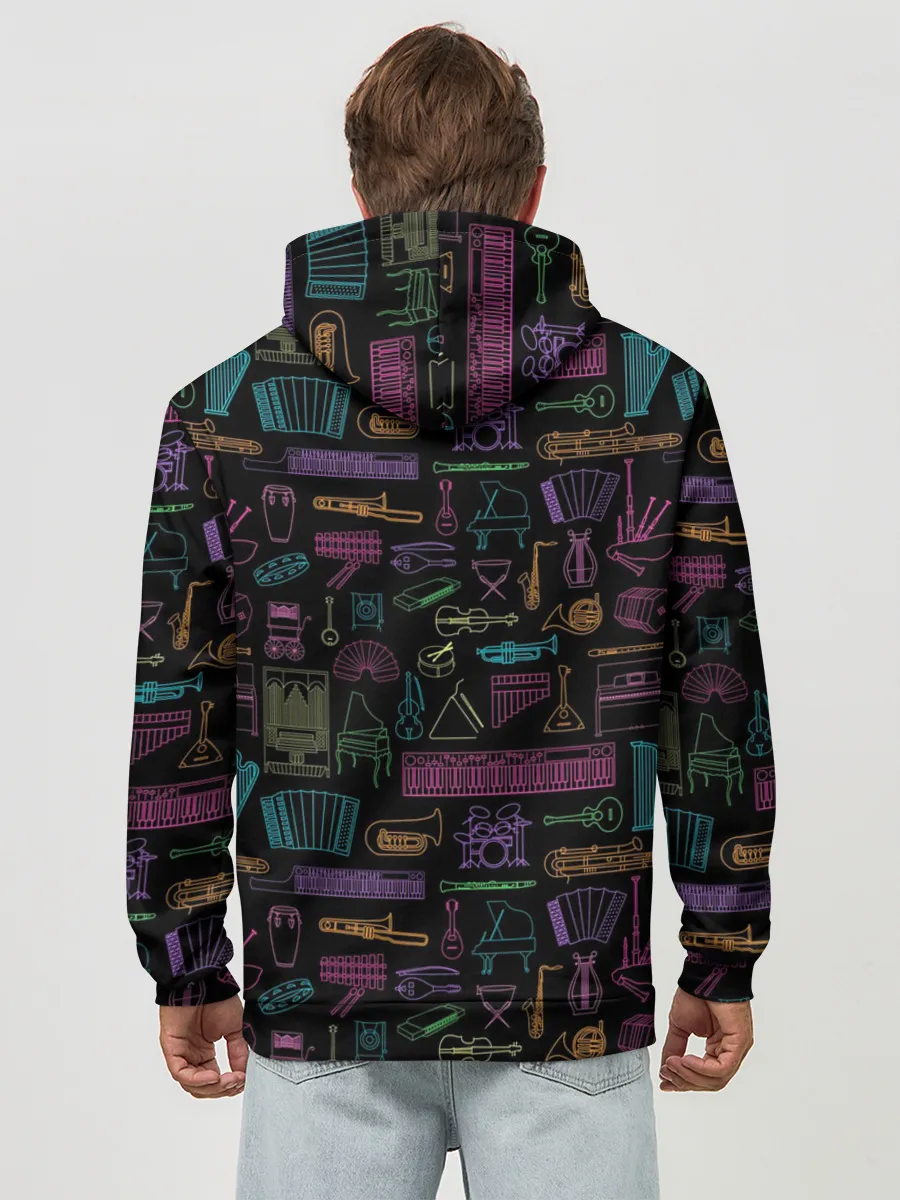 Худи мужской база хлопок / Музыкальные Инструменты