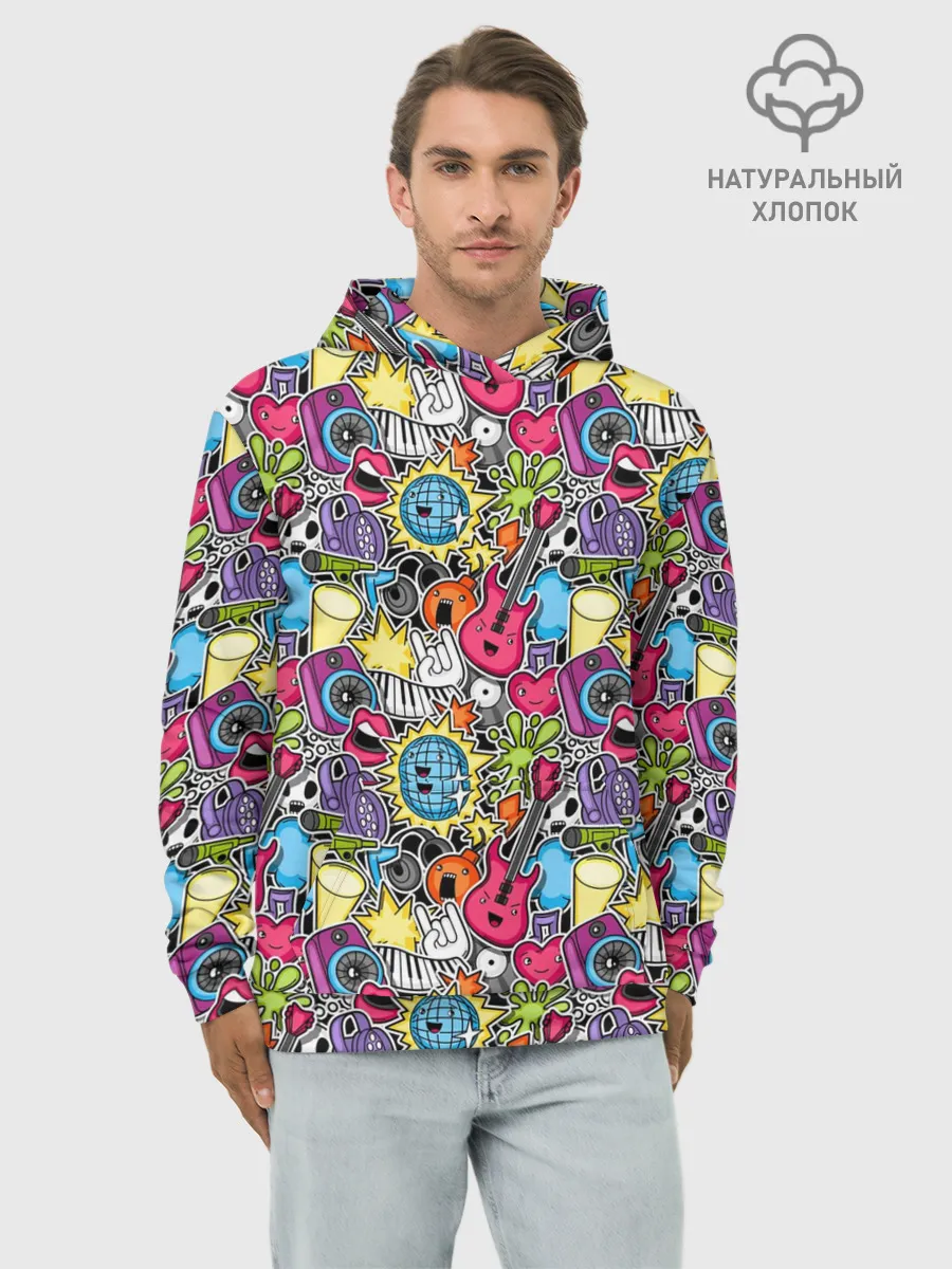Худи мужской база хлопок / Музыкант