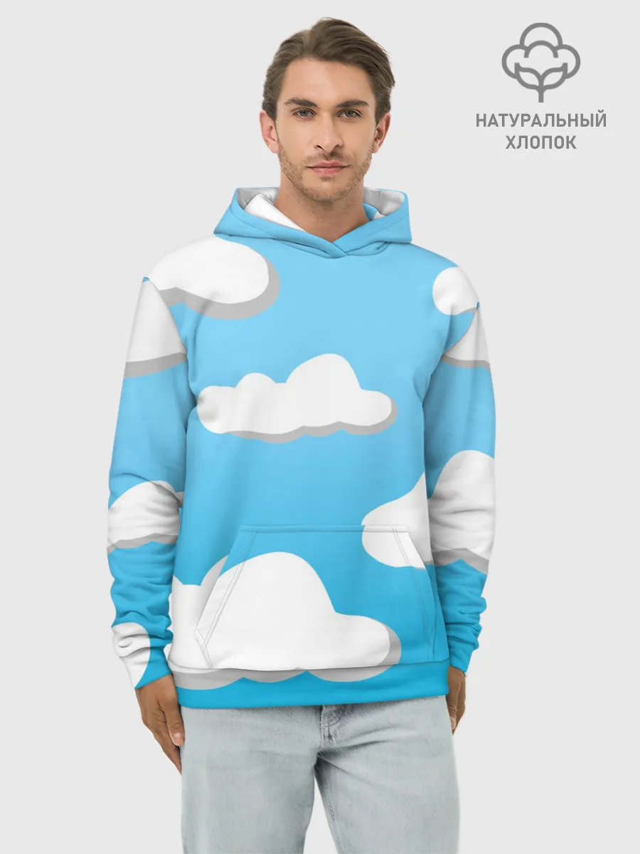 Худи мужской база хлопок / Небо