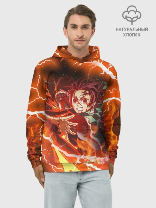 Худи мужской база хлопок / КЛИНОК РАССЕКАЮЩИЙ ДЕМОНОВ