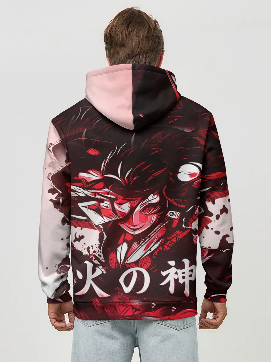 Худи мужской база хлопок / КЛИНОК РАССЕКАЮЩИЙ ДЕМОНОВ