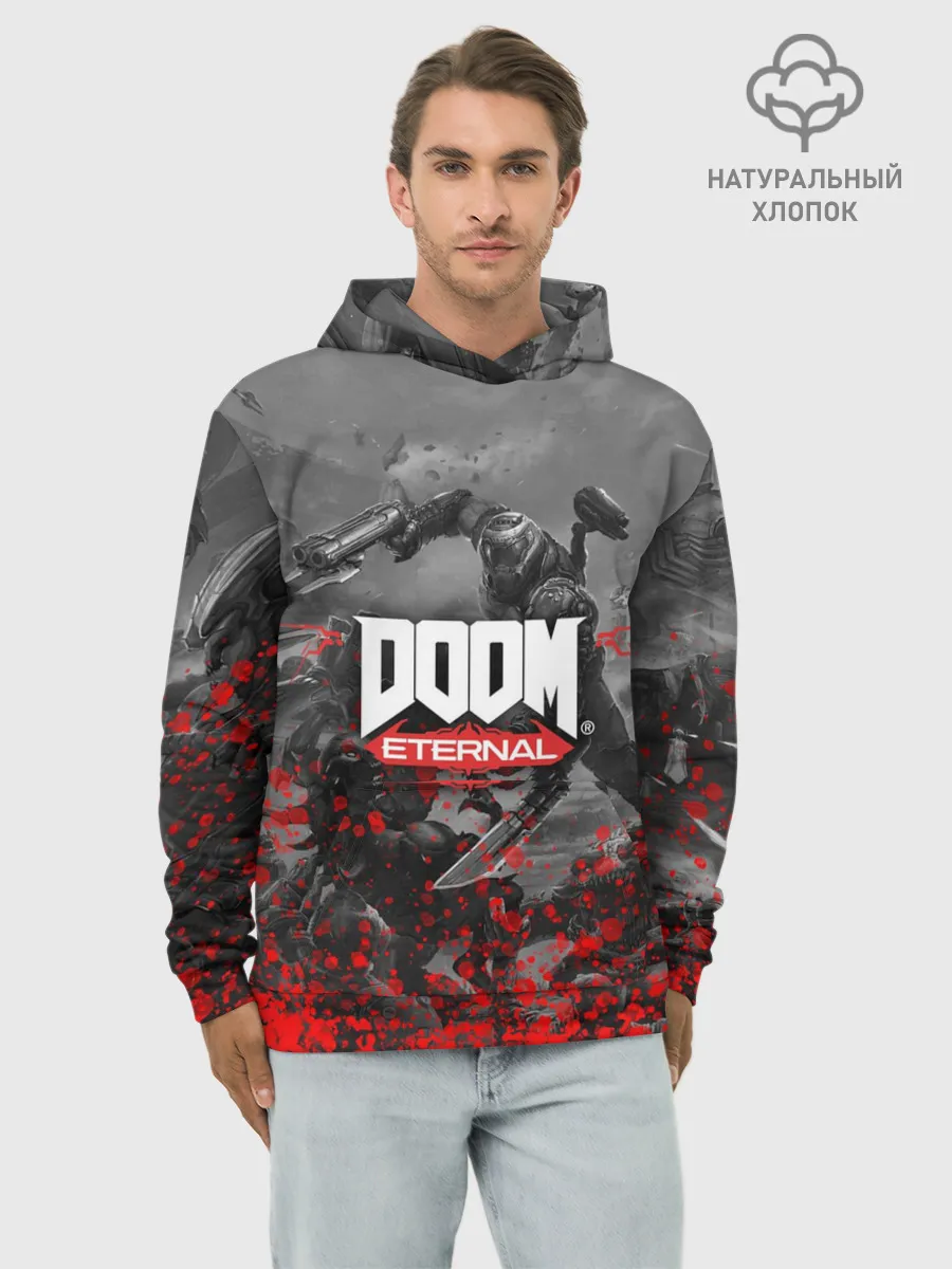Худи мужской база хлопок / DOOM
