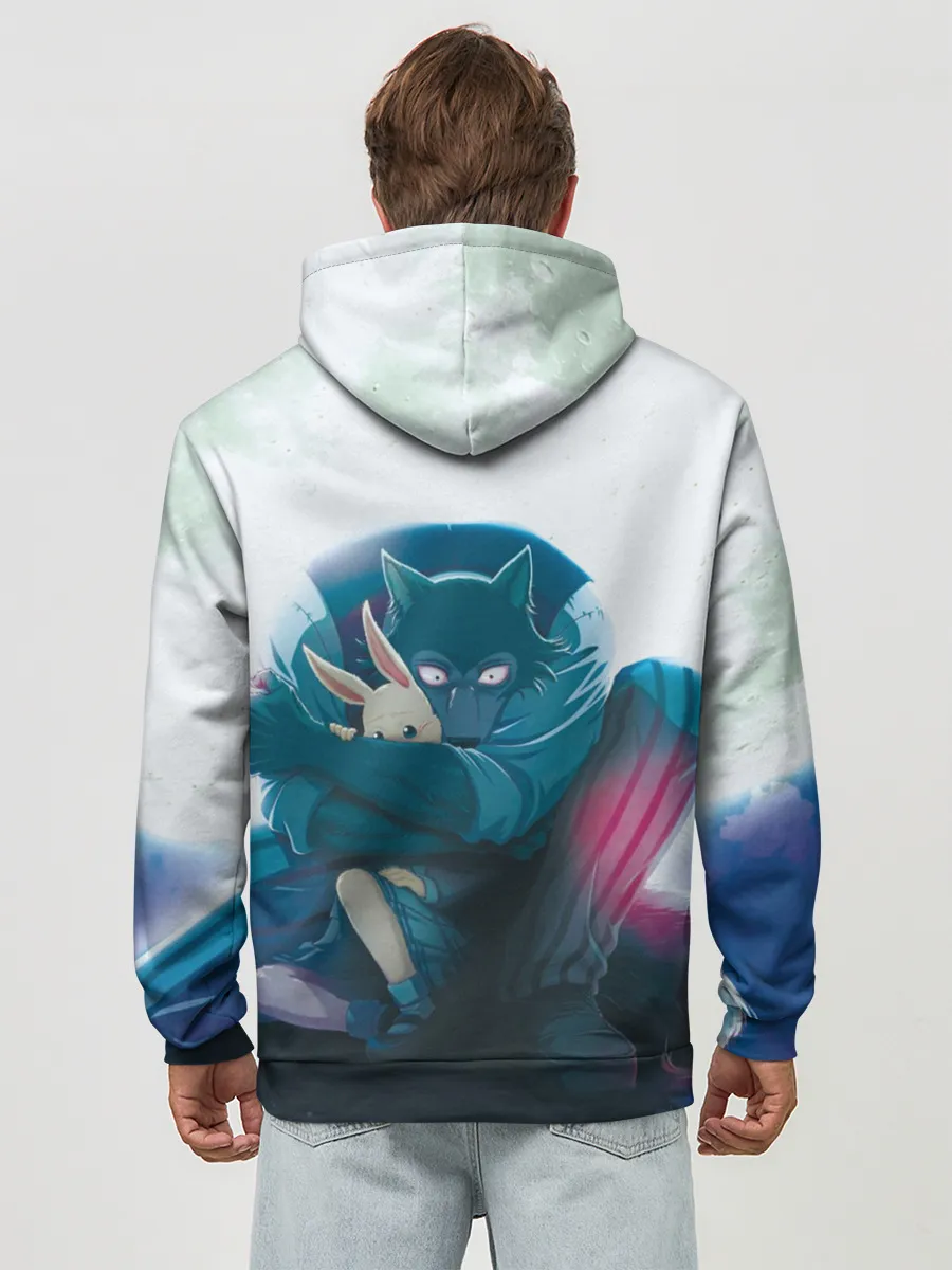 Худи мужской база хлопок / Легоси Хару крупный принт