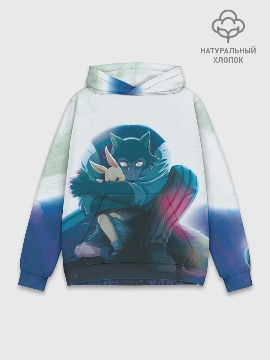 Худи мужской база хлопок / Легоси Хару крупный принт