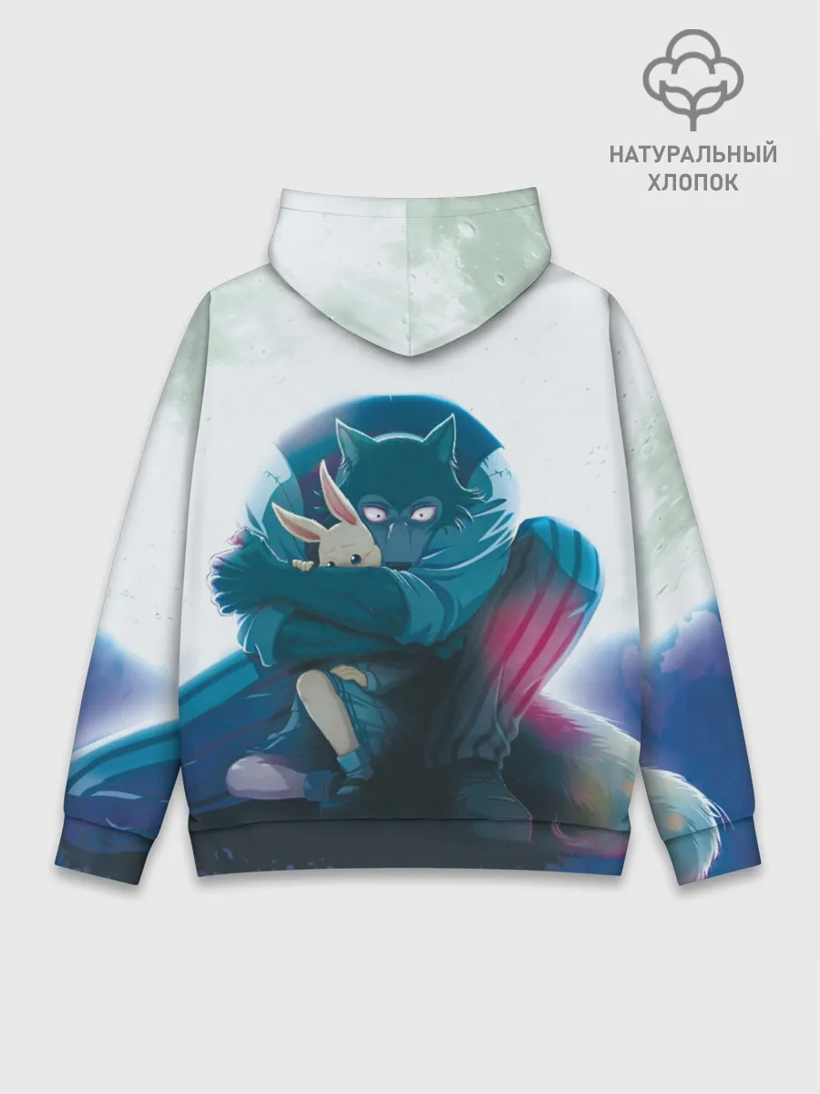 Худи мужской база хлопок / Легоси Хару крупный принт