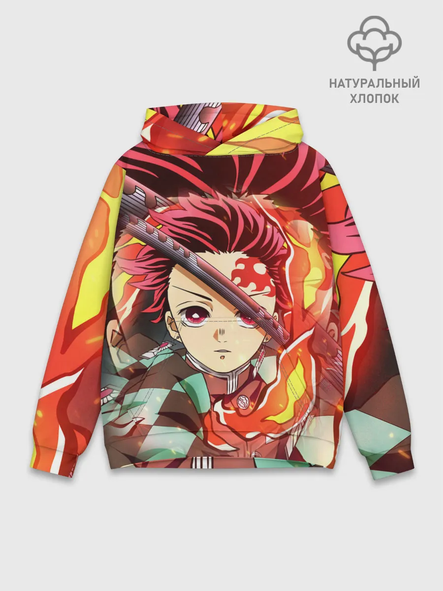 Худи мужской база хлопок / КЛИНОК РАССЕКАЮЩИЙ ДЕМОНОВ