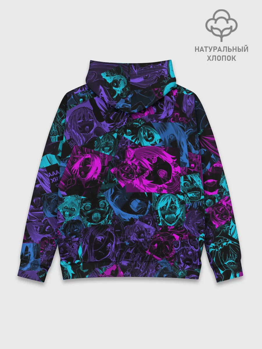 Худи мужской база хлопок / Neon Ahegao