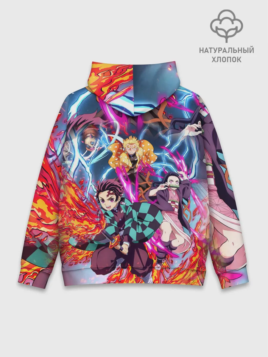 Худи мужской база хлопок / КЛИНОК РАССЕКАЮЩИЙ ДЕМОНОВ