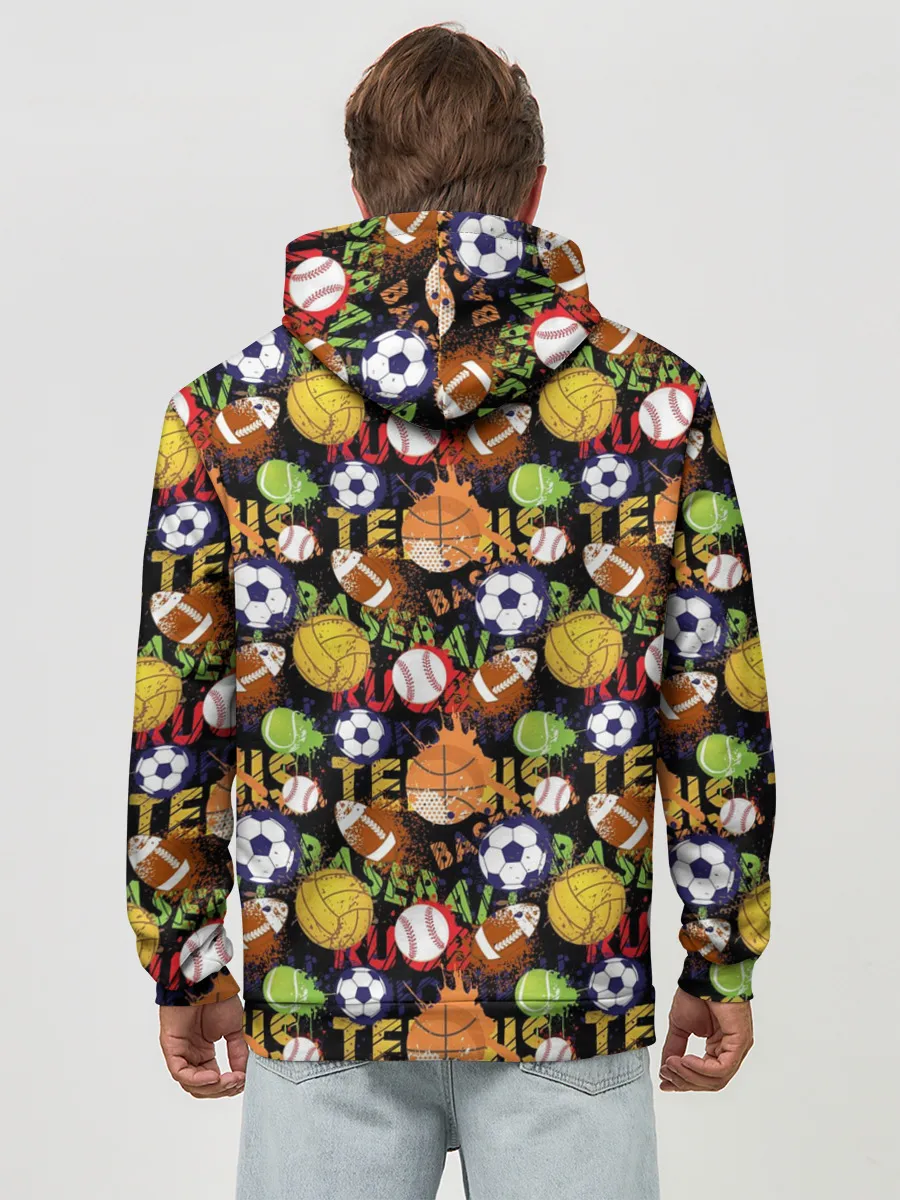 Худи мужской база хлопок / Игра в Мяч