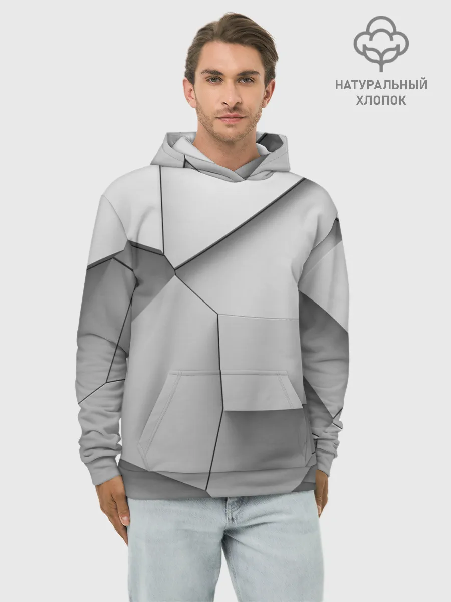 Худи мужской база хлопок / Осколки плитки