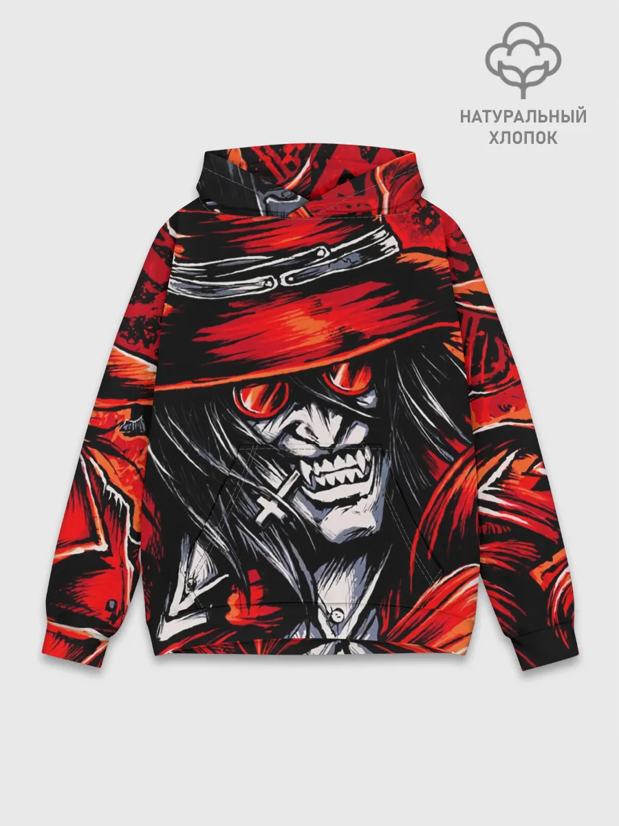 Худи мужской база хлопок / ALUCARD IN RED