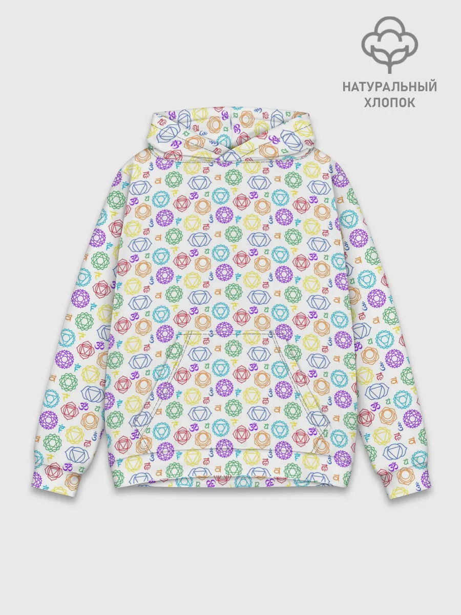 Худи мужской база хлопок / Чакры