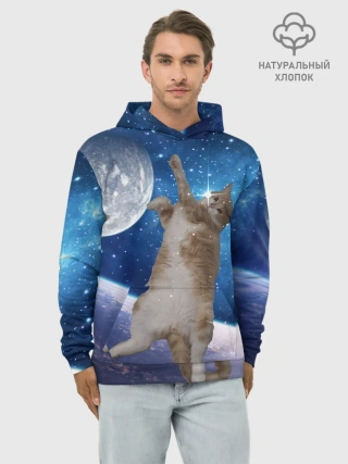 Худи мужской база хлопок / Кисулькин в космосе