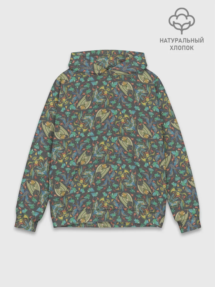 Худи мужской база хлопок / Летучие мыши. Охота.