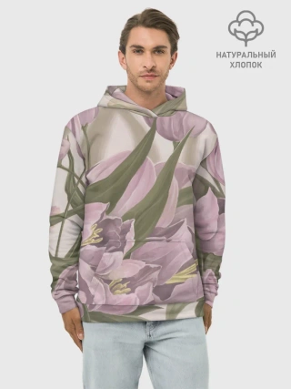 Худи мужской база хлопок / Сахарный розовый