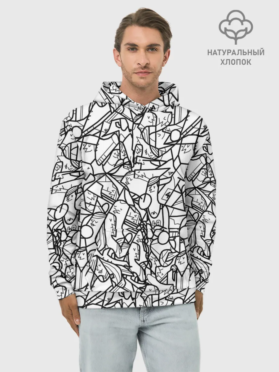 Худи мужской база хлопок / Масса людей