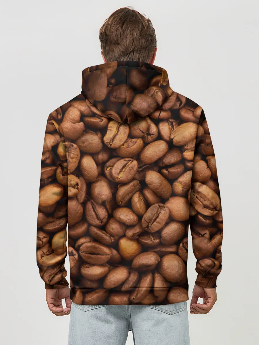 Худи мужской база хлопок / Кофе 3D