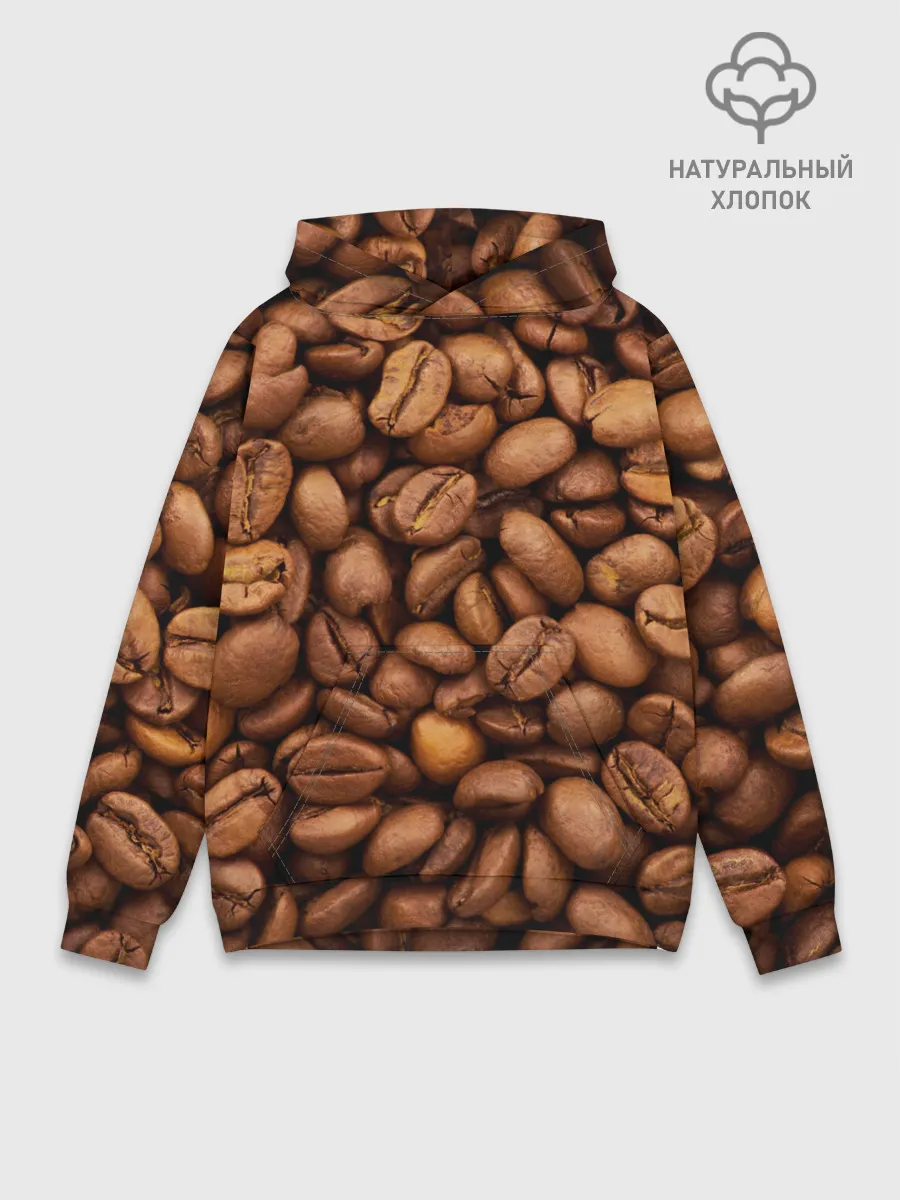 Худи мужской база хлопок / Кофе 3D