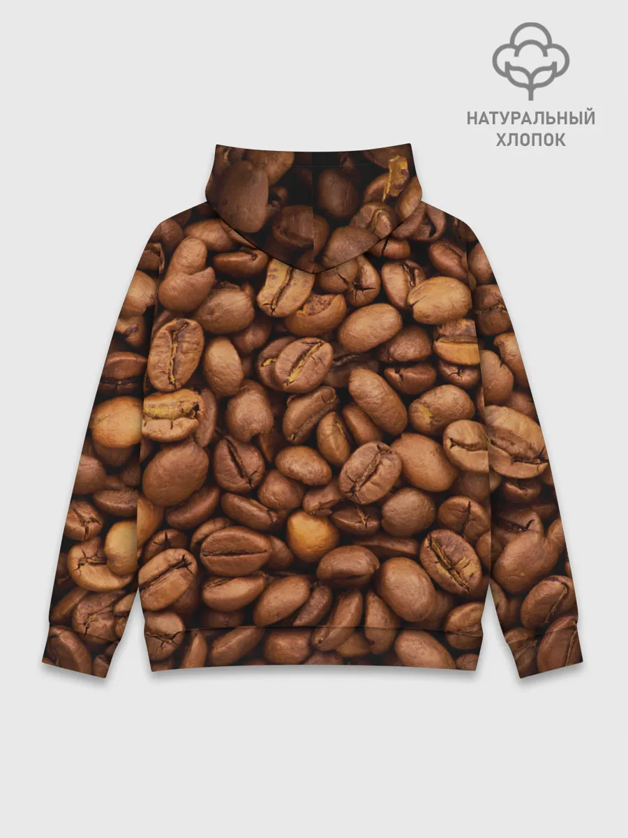 Худи мужской база хлопок / Кофе 3D