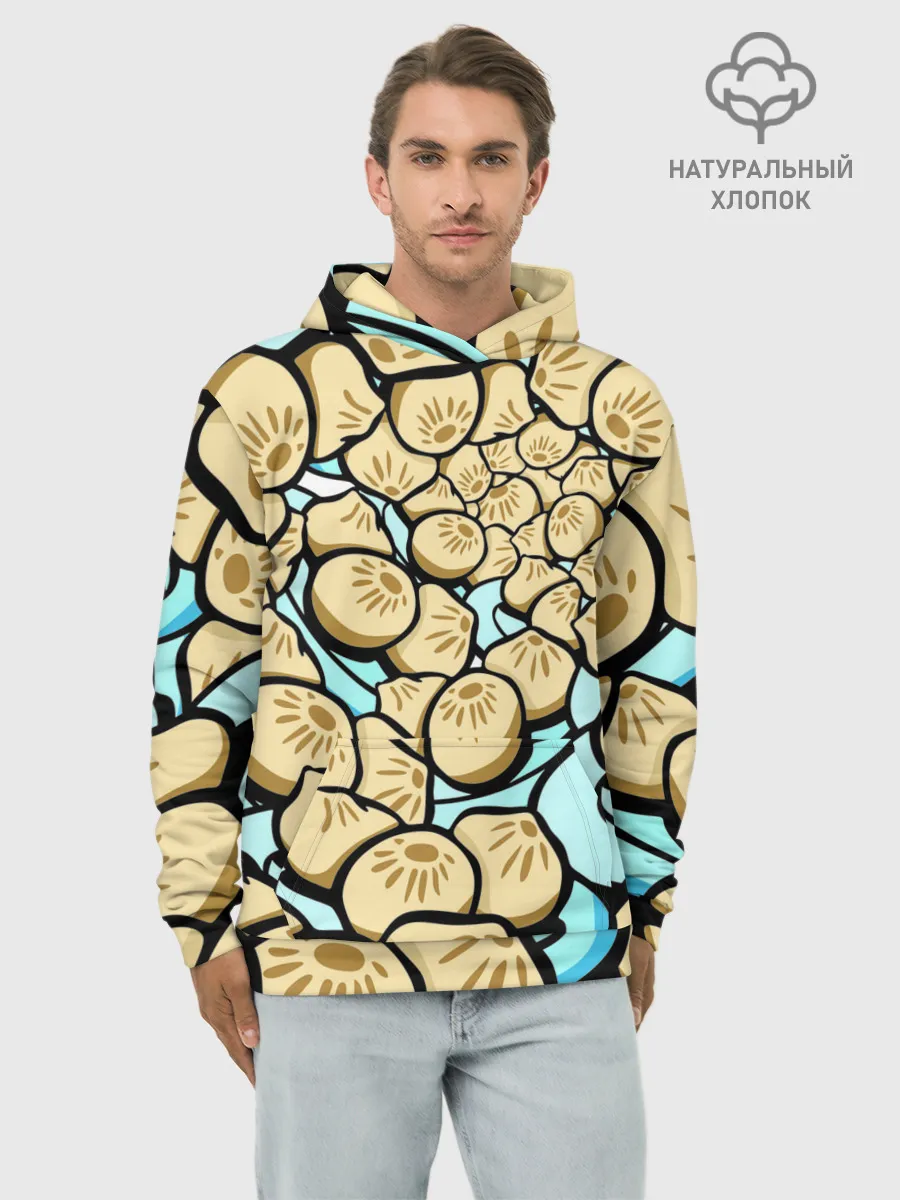 Худи мужской база хлопок / Нежная бууза