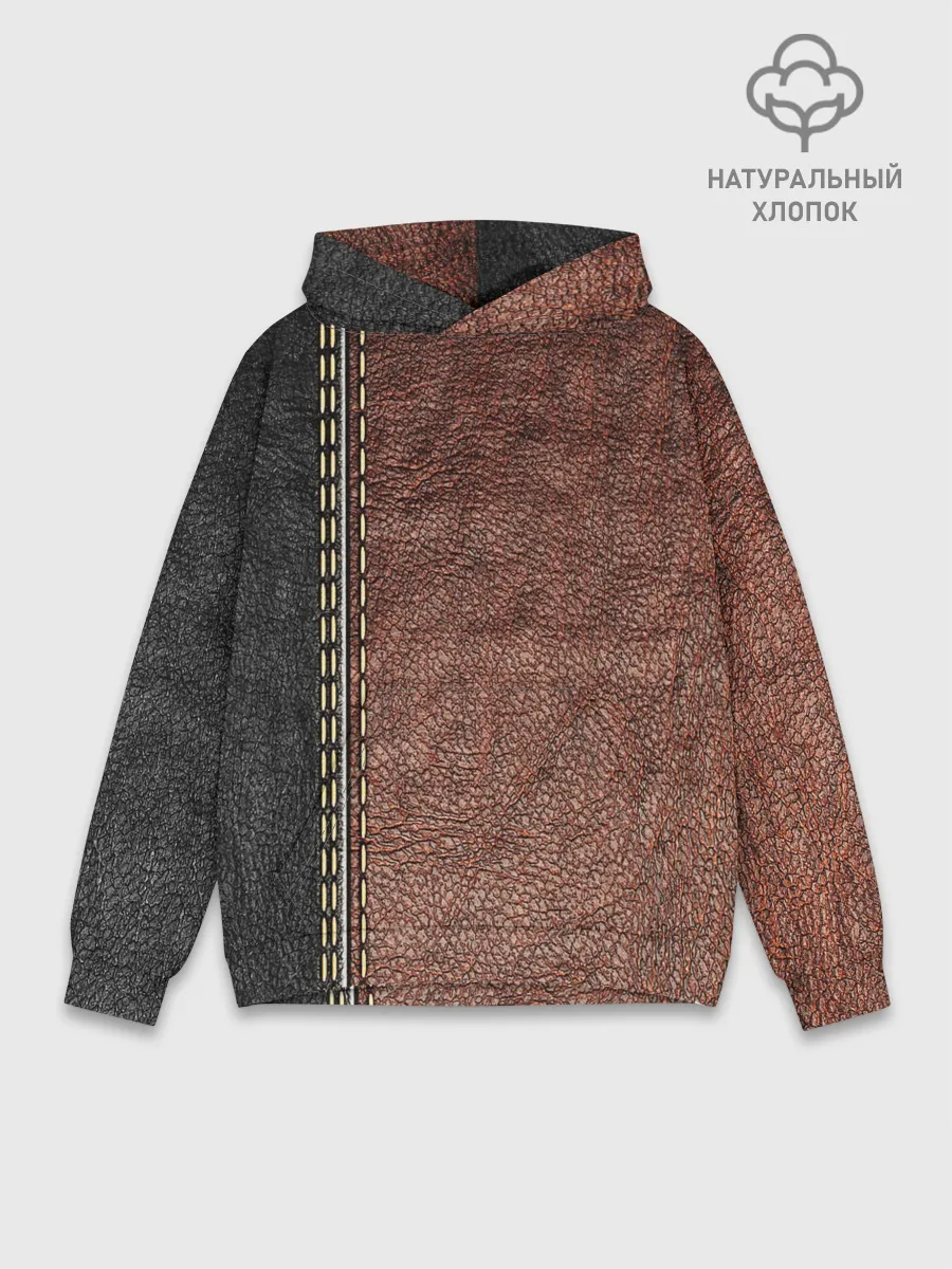 Худи мужской база хлопок / Текстура Кожи