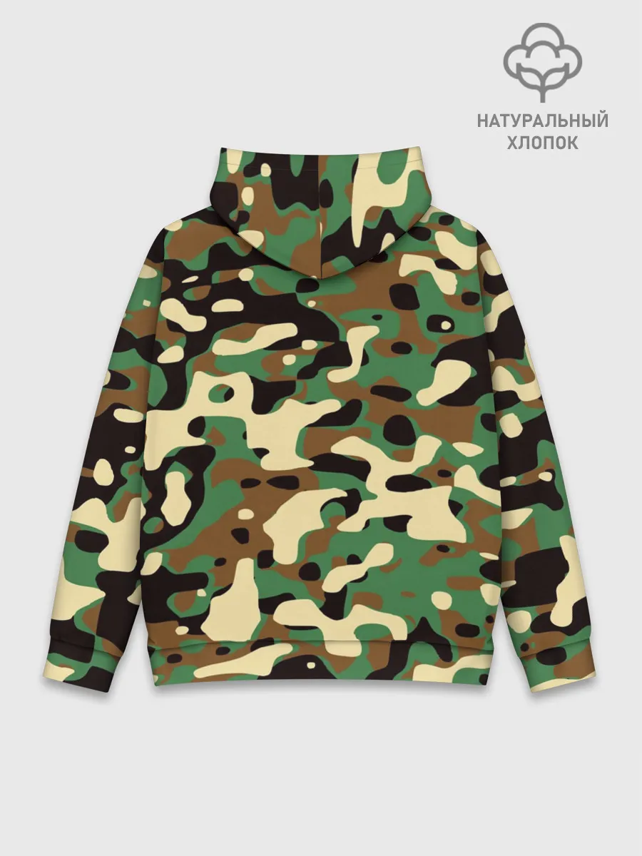 Худи мужской база хлопок / Камуфляж
